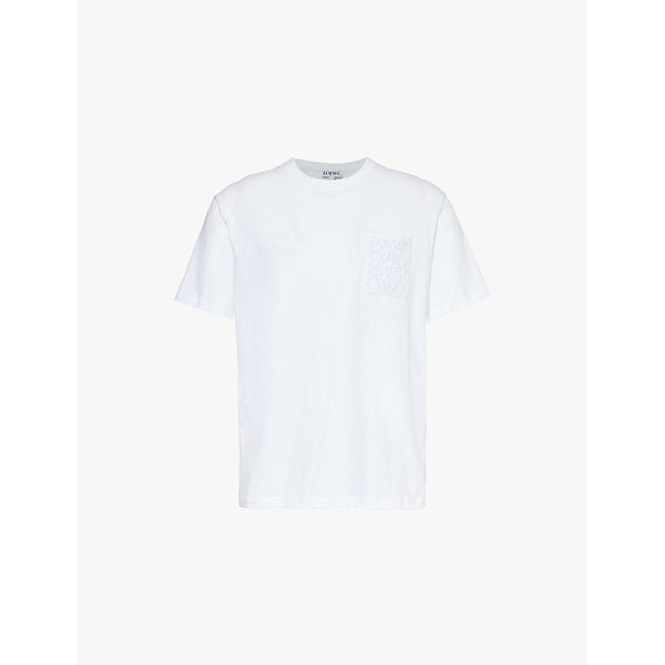 Loewe Monogram-embroidery crew-neck relaxed-fit cotton-jersey T-shirt