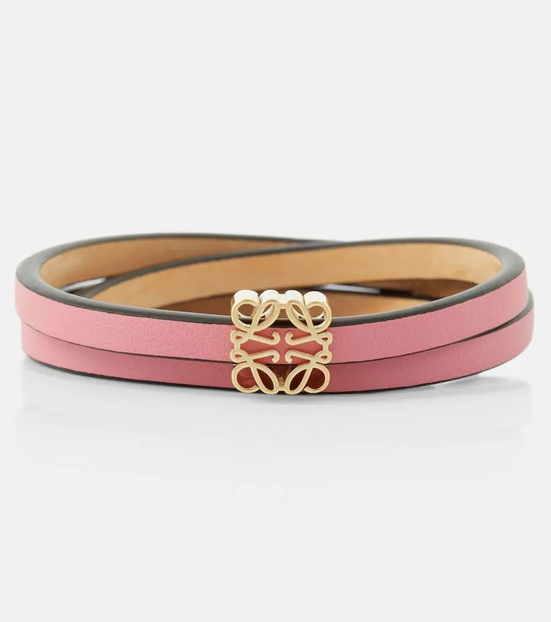 Loewe Paula's Ibiza Twist Anagram leather bangle