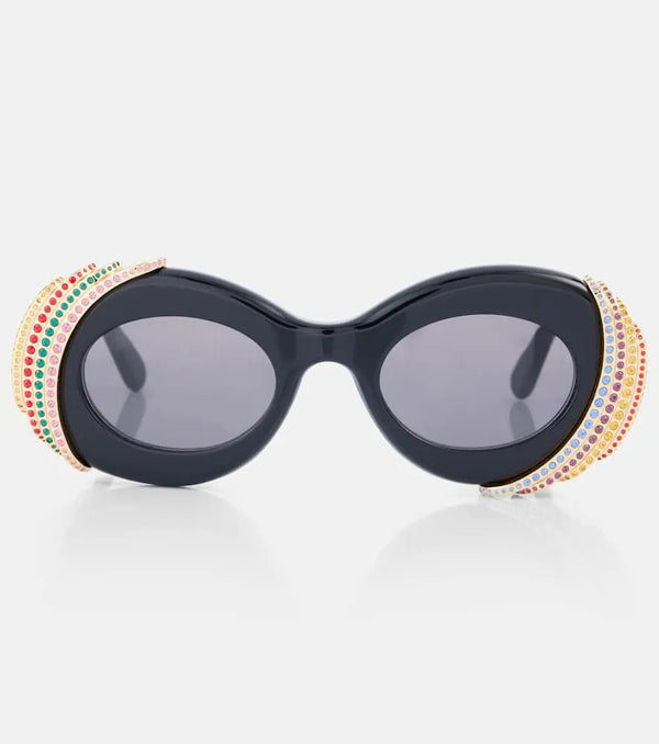 Loewe Paula's Ibiza embellished round sunglasses | LYBSTORE