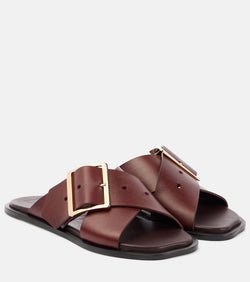 Loewe Petal Belt leather sandals