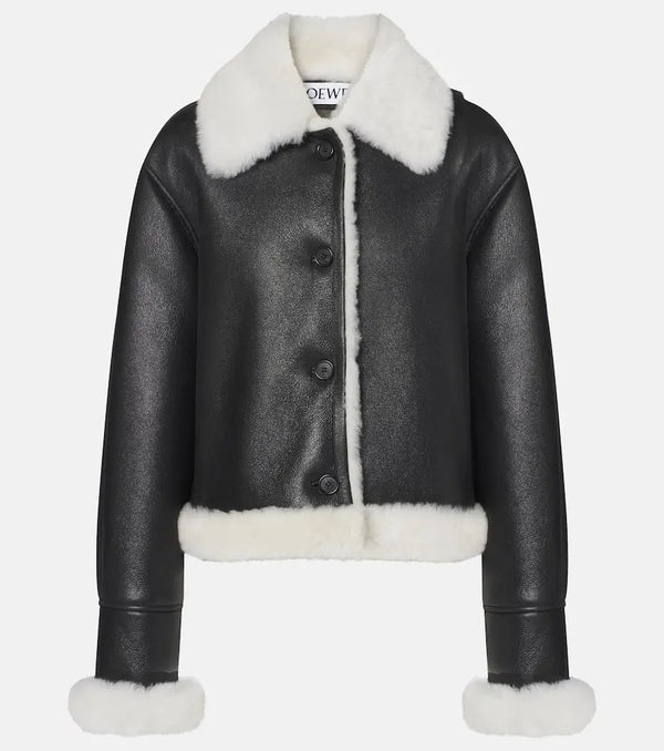 Loewe Shearling-lined leather jacket | LYBSTORE