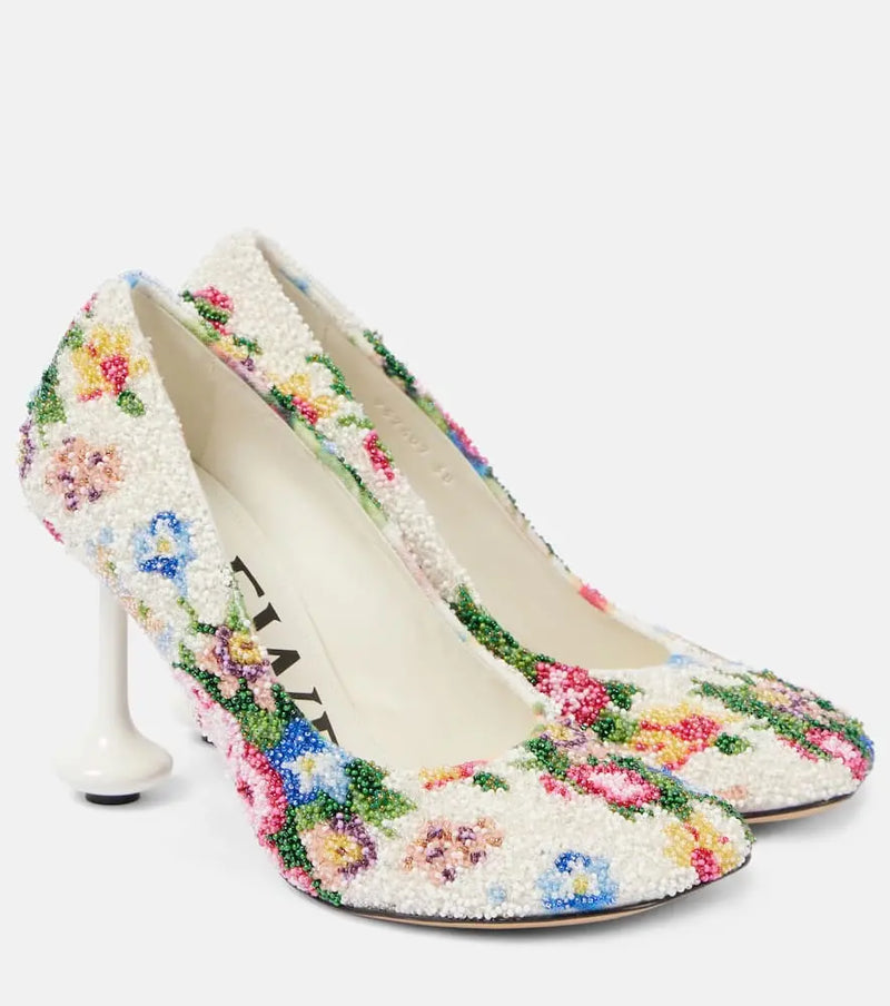 Loewe Toy beaded canvas pumps | LYBSTORE