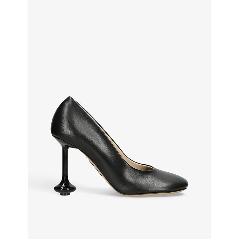 Womens Loewe Toy contrast-sole leather heeled courts