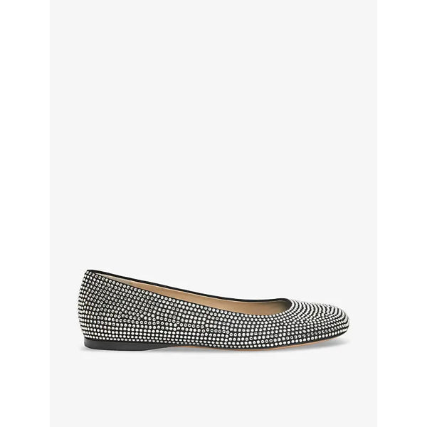 Loewe Toy rhinestone-embellished suede ballet flats