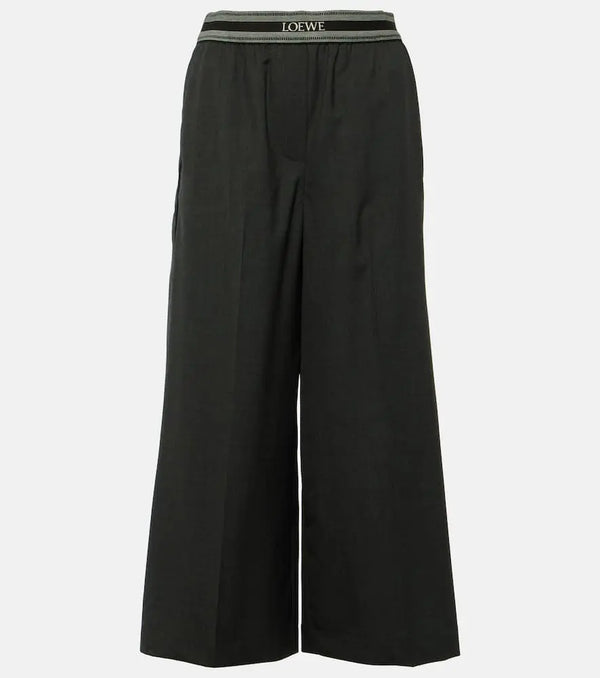 Loewe Wool cropped wide-leg pants