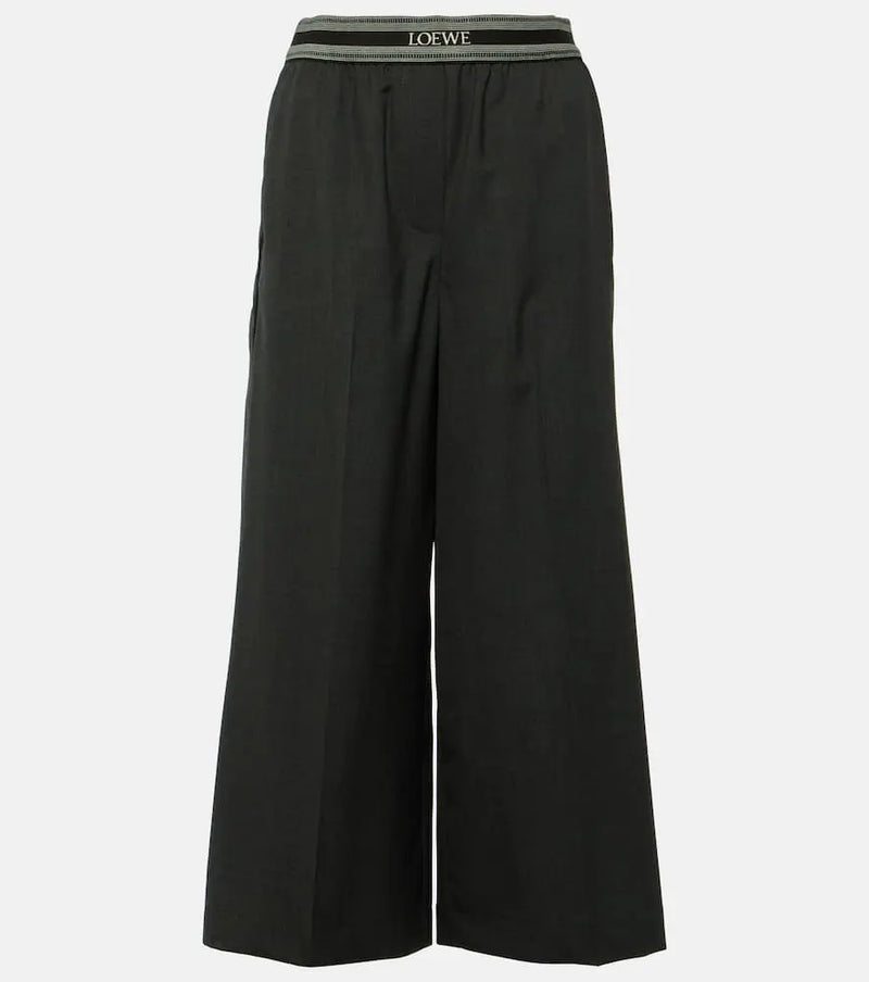 Loewe Wool cropped wide-leg pants