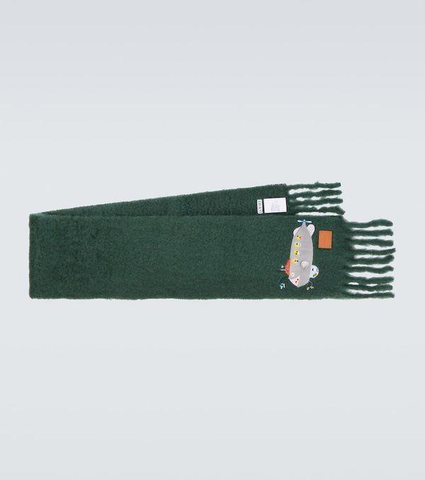 Loewe x Suna Fujita Submarine mohair-blend scarf