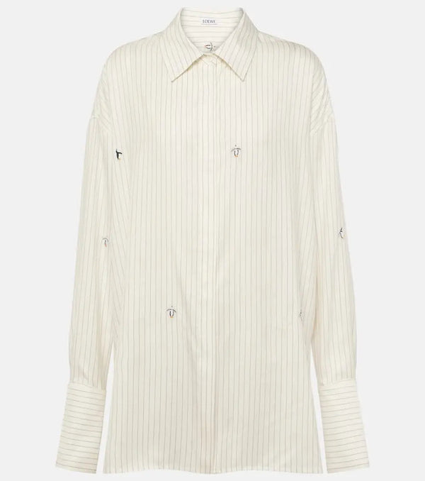 Loewe x Suna Fujita silk and cotton fil coupé shirt | LYBSTORE