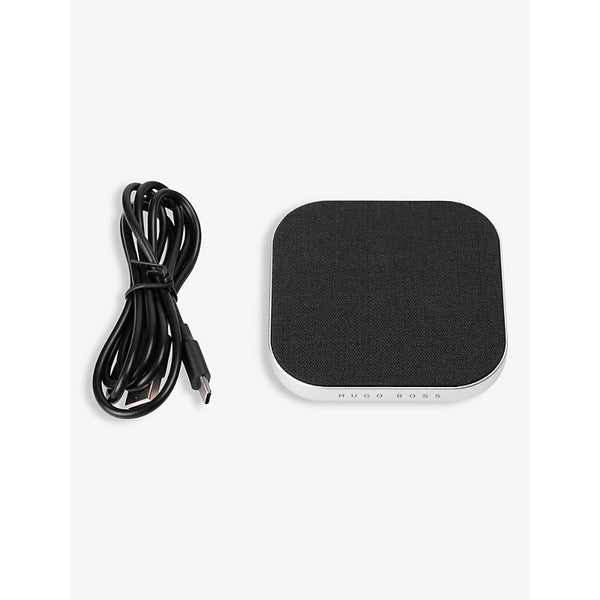 Logo-embossed aluminium wireless charger | LYBSTORE