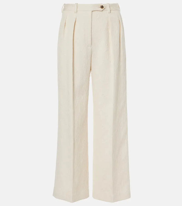 Loro Piana Bart quilted cotton-blend wide-leg pants