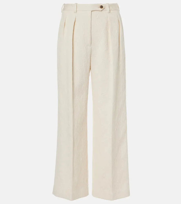 Loro Piana Bart quilted cotton-blend wide-leg pants | LYBSTORE