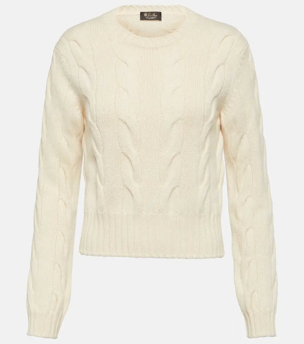 Loro Piana Cable-knit cashmere sweater | LYBSTORE