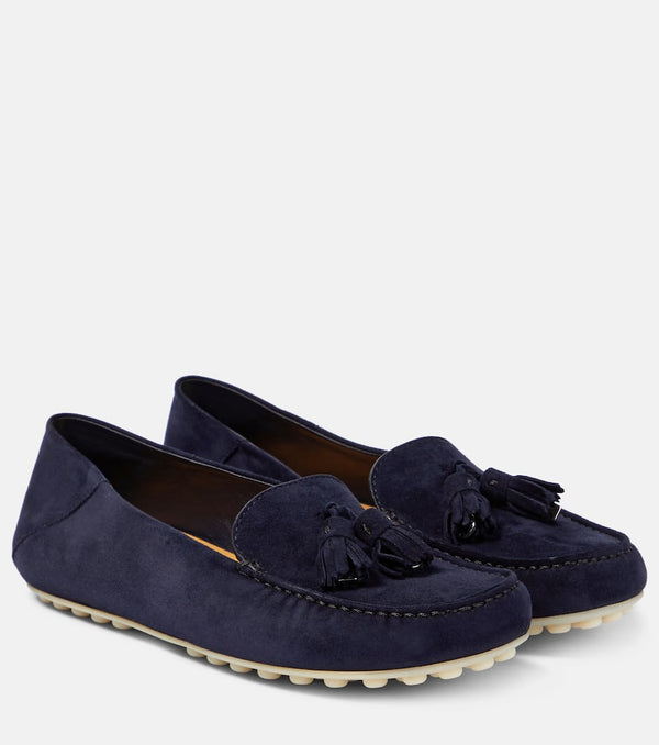 Loro Piana Dot Sole suede moccasins