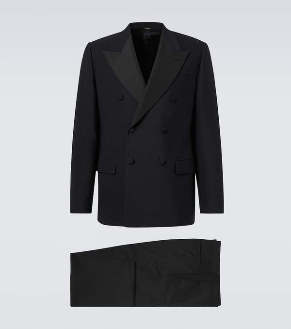 Loro Piana Double-breasted wool and silk suit