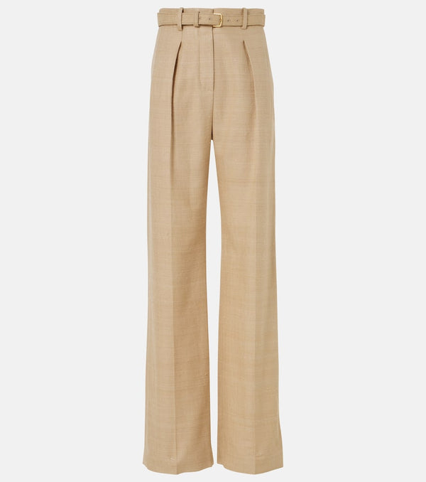 Loro Piana Edward silk wide-leg pants | LYBSTORE