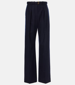 Loro Piana Edward wool and cashmere wide-leg pants