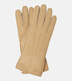 Loro Piana Elide shearling-lined leather gloves | LYBSTORE