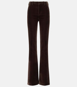 Loro Piana Gaby cotton velvet straight pants