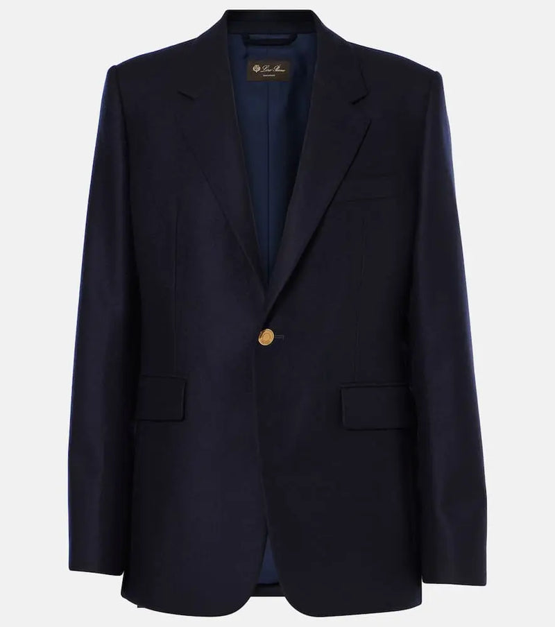 Loro Piana Hellen wool and cashmere flannel jacket | LYBSTORE