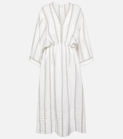 Loro Piana Henrietta striped linen maxi dress | LYBSTORE