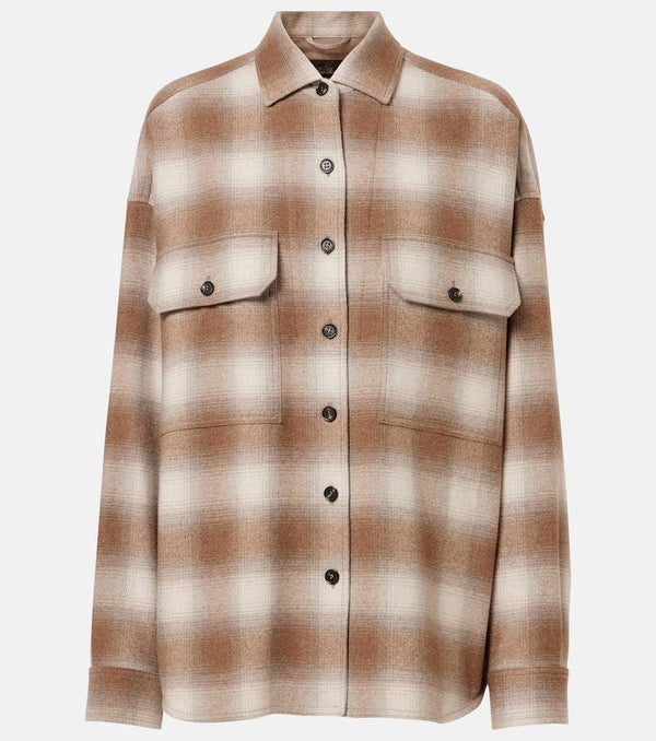 Loro Piana Jenna checked flannel overshirt | LYBSTORE