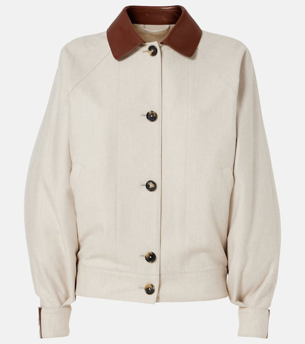 Loro Piana Kiefer wool and cashmere bomber jacket | LYBSTORE