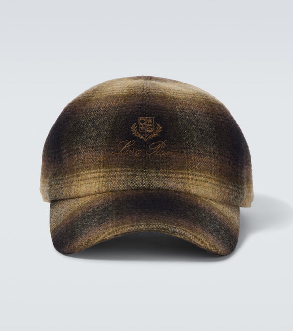 Loro Piana Logo checked baseball cap | LYBSTORE