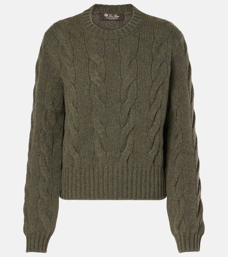 Loro Piana Napier cable-knit cashmere sweater