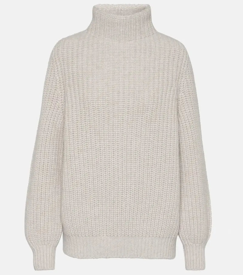 Loro Piana Oversized cashmere turtleneck sweater | LYBSTORE