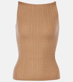 Loro Piana Rimella cable-knit cashmere and silk top | LYBSTORE