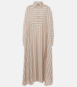 Loro Piana Striped linen and silk kaftan