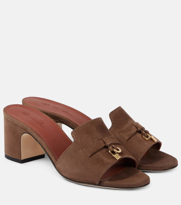 Loro Piana Summer Charms suede mules