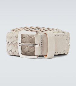 Loro Piana Woven suede belt