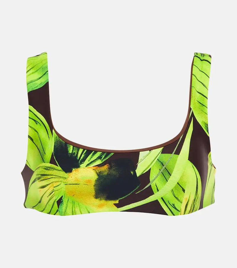 Louisa Ballou Scoop printed bikini top | LYBSTORE