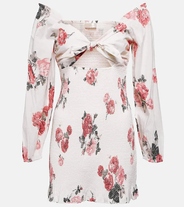 LoveShackFancy Kyndra floral cotton minidress | LYBSTORE