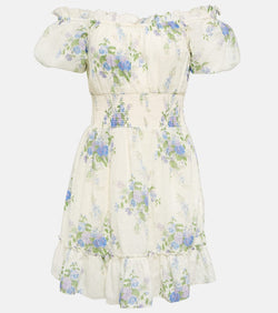 LoveShackFancy Lai floral cotton minidress | LYBSTORE