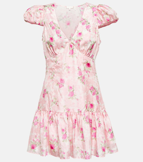 LoveShackFancy Russ floral silk minidress