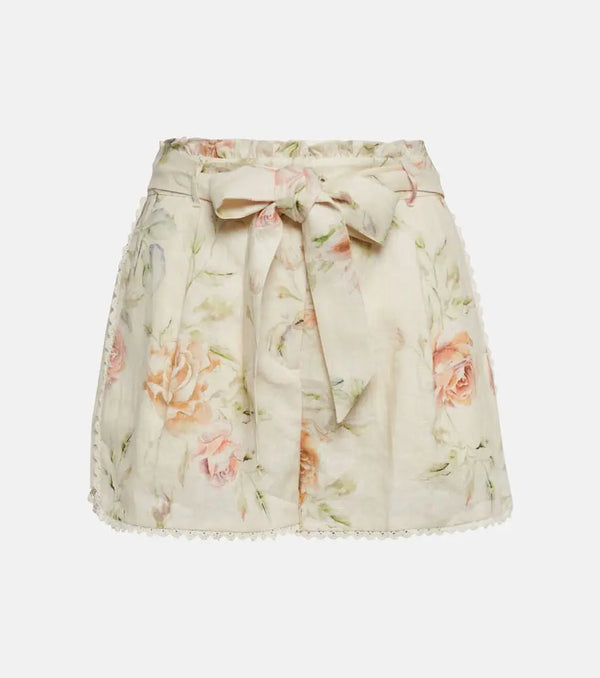 LoveShackFancy Tivey linen shorts | LYBSTORE