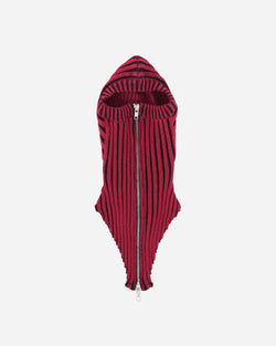 Lueder Knitted Zip Balaclava Groppo Red