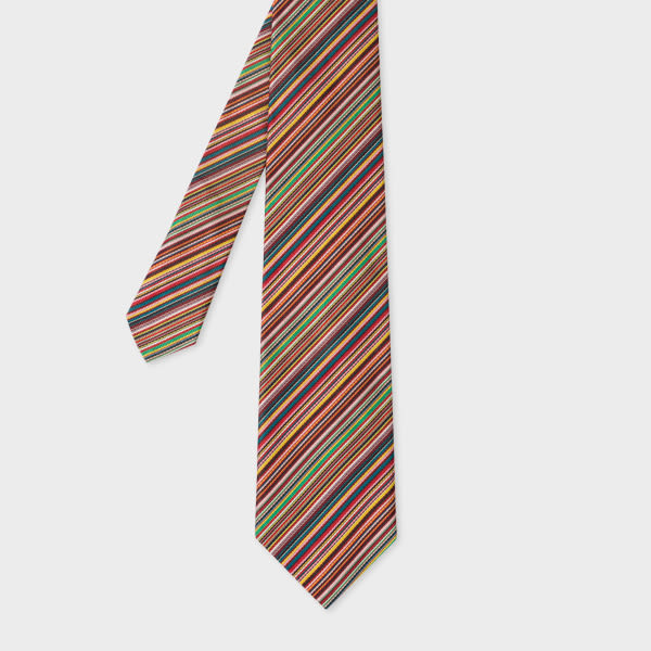 Paul Smith 'Signature Stripe' Silk Tie Multicolour