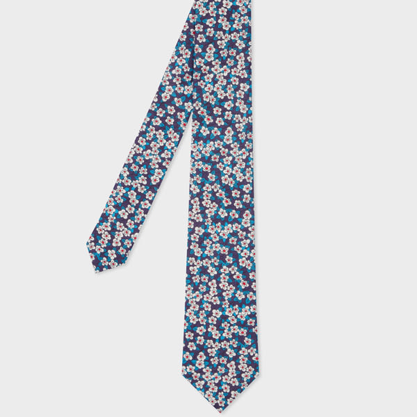 Paul Smith Purple 'Liberty Floral' Cotton Tie