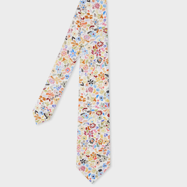 Paul Smith Multicolour 'Pencil Floral' Cotton Tie