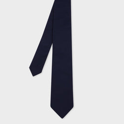 Paul Smith Navy Washed Poplin Tie Blue