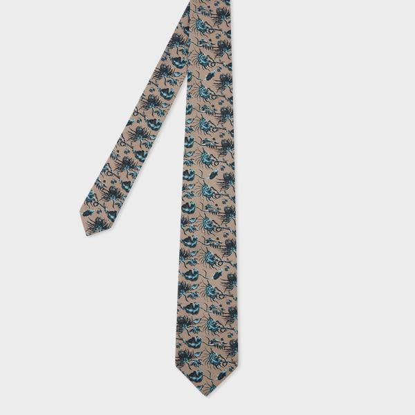 Paul Smith Mauve Small 'Thistleberry' Tie Purple