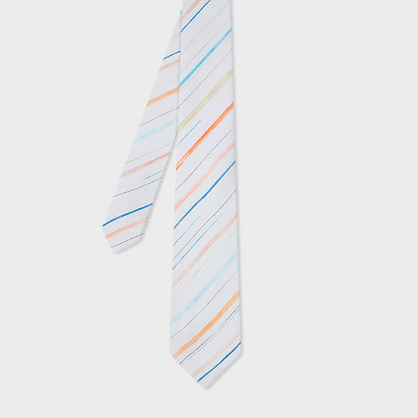 Paul Smith Light Blue 'Pencil Stripe' Silk Tie