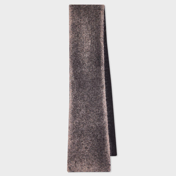 Paul Smith Grey Mohair-Blend Marl Scarf White