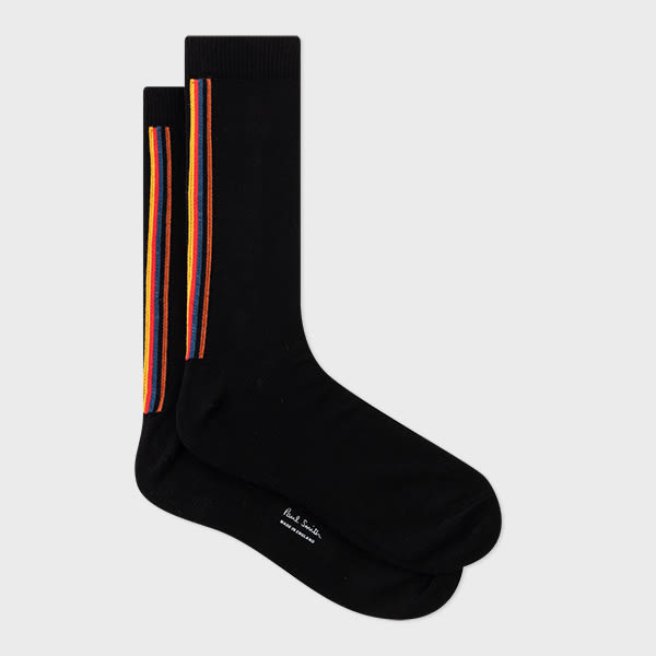 Paul Smith Black Vertical 'Artist Stripe' Socks