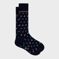 Paul Smith Navy 'Rabbit' Socks Blue