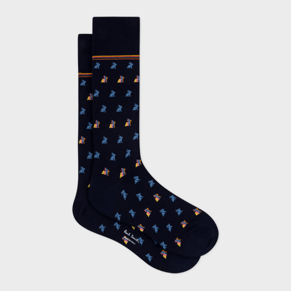 Paul Smith Navy 'Rabbit' Socks Blue