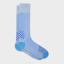 Paul Smith Light Blue Mixed Stripe Socks